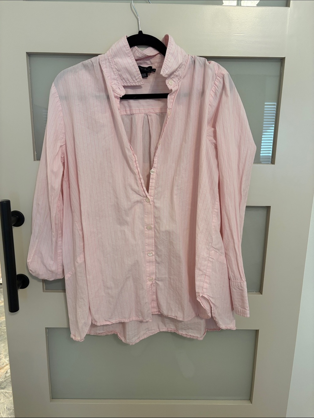 Hatch Light Pink Button-Down Shirt with Subtle Stripes